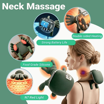 Neck & Shoulder Massager with Smoothing Heat - Deep Tissue Kneading for Back & Neck Pain Relief